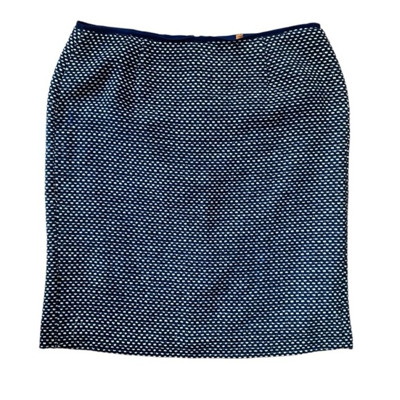 Tory Burch Dresses & Skirts - Tory Burch Tweed Navy Cream Gold Skirt